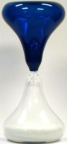Blue/Clear Beaker Hourglass