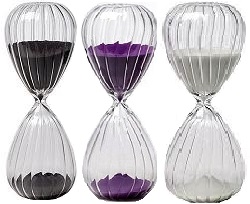 Twist Glass Sand Timers, All colors