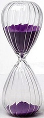 Twist Glass Sand Timer With Orchid Sand