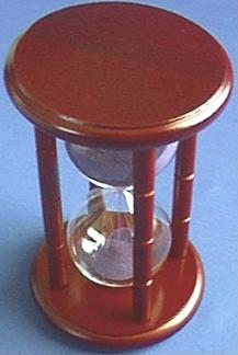 Dark Wood Hourglass, Top view