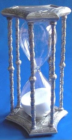 Custom Pewter Hourglass. Queen